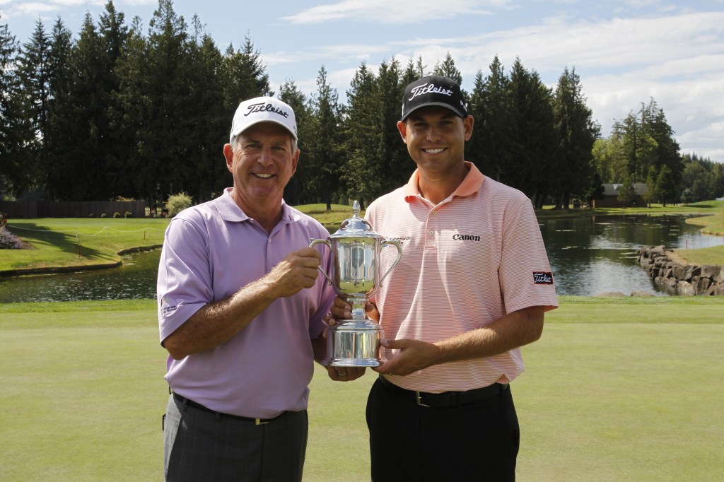 tournament winners with trophy