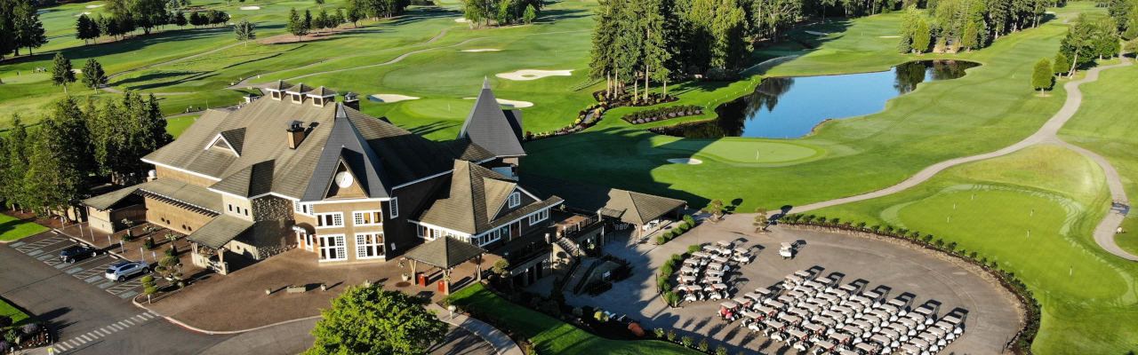 aerial view of golf course