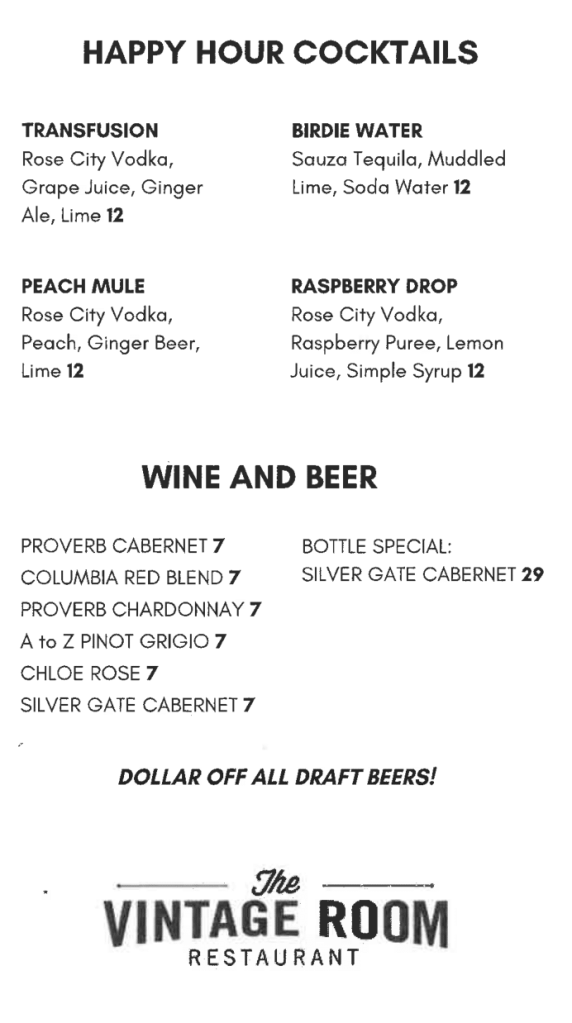 Happy Hours Cocktails 