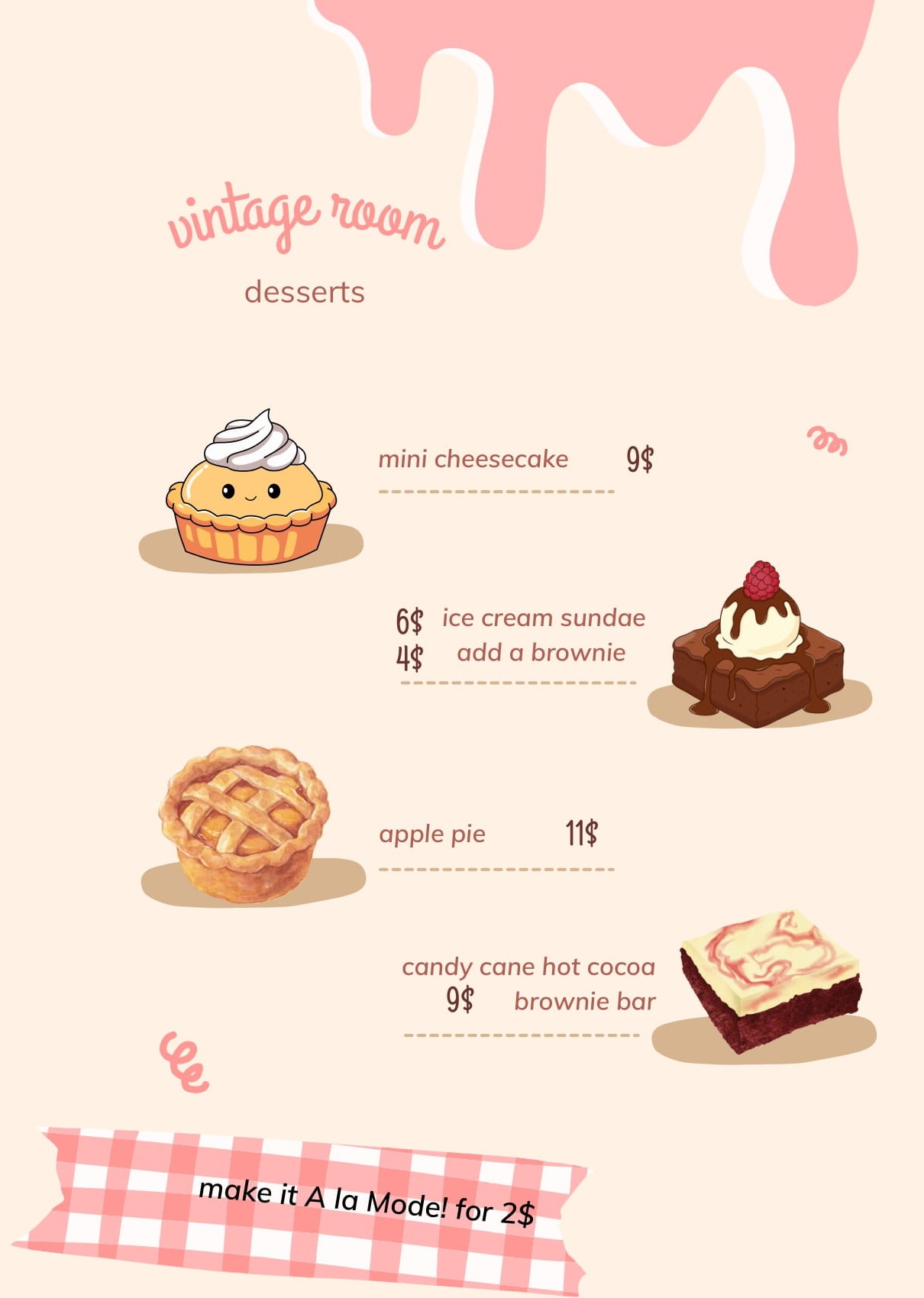 Dessert Menu