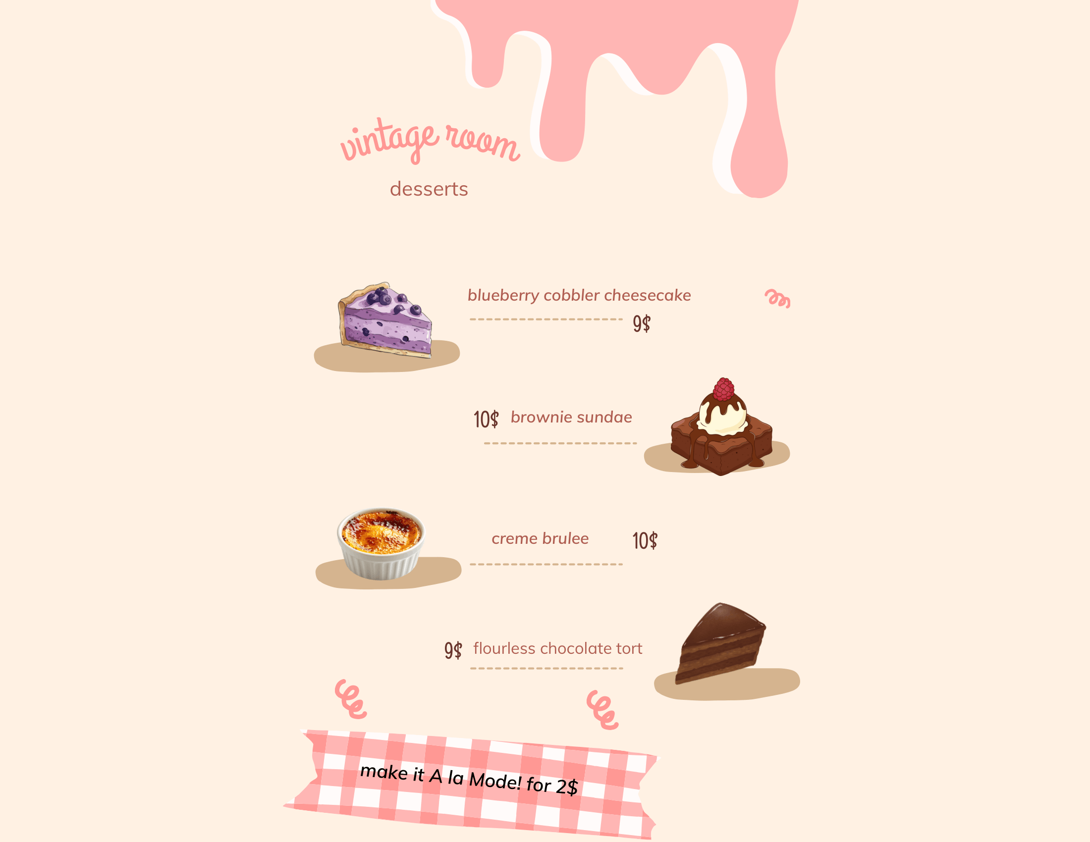 Dessert Menu
