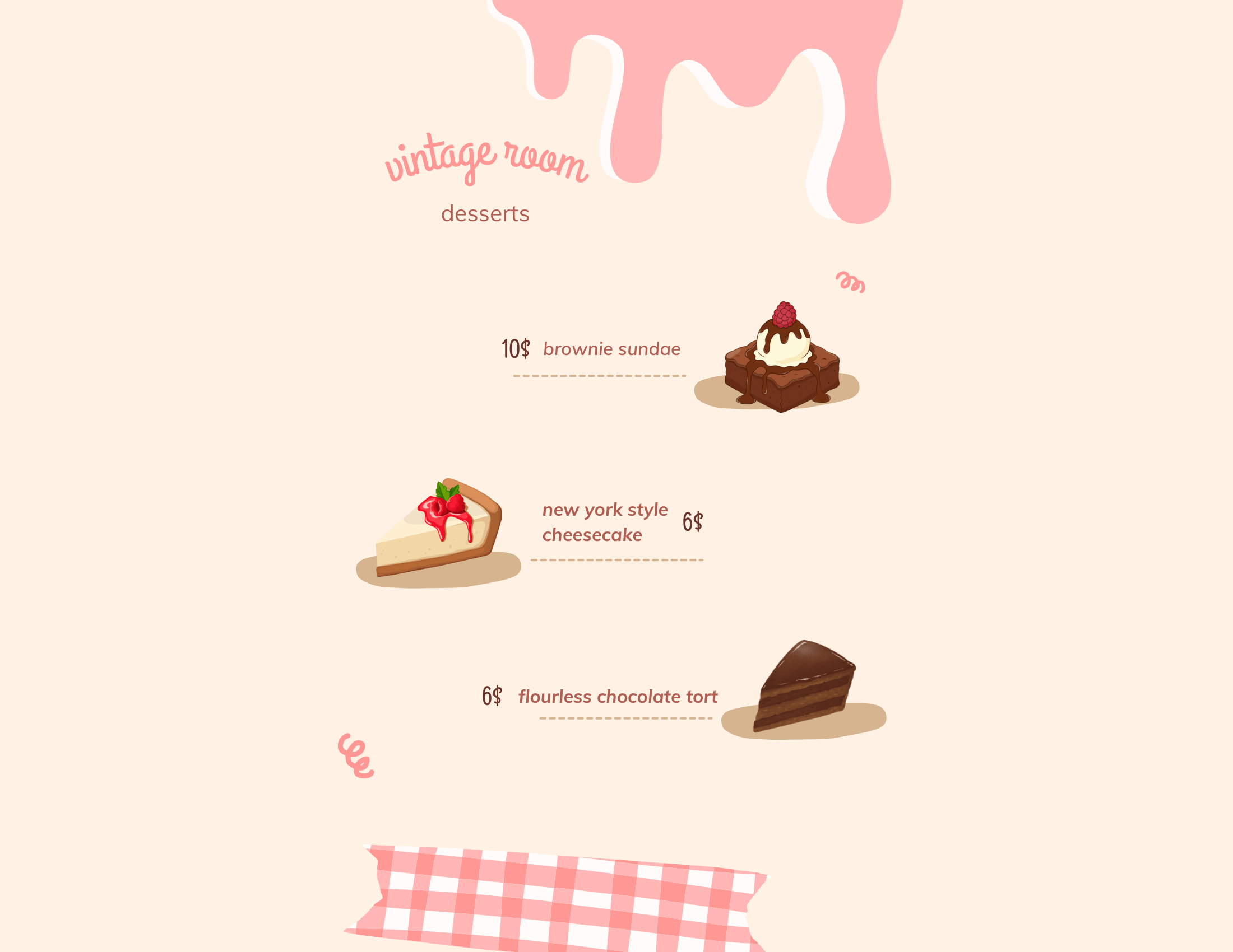 Dessert Menu