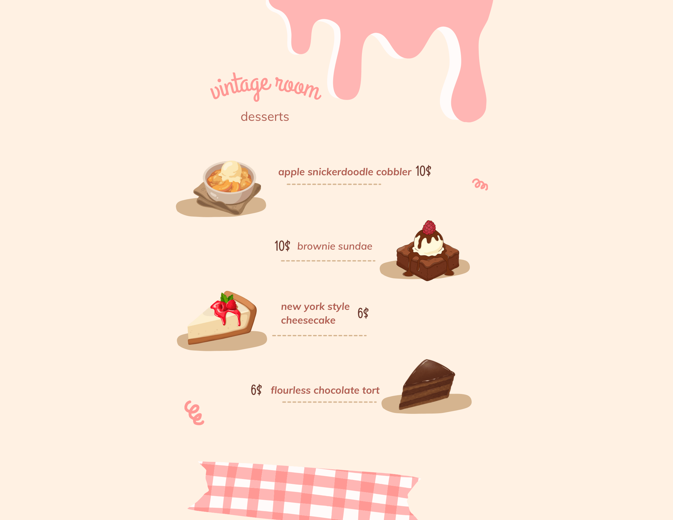 Dessert Menu